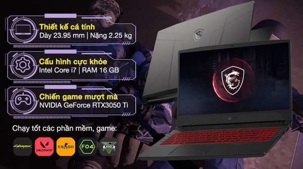 Laptop MSI Gaming Pulse: 