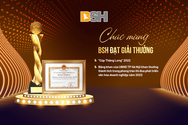 Đại diện BSH, ông Nguyễn Văn Trưởng – Tổng Giám đốc và ông Lê Hoài Nam – Phó Tổng Giám đốc đã lên nhận hai danh hiệu giải thưởng vô cùng danh giá này.