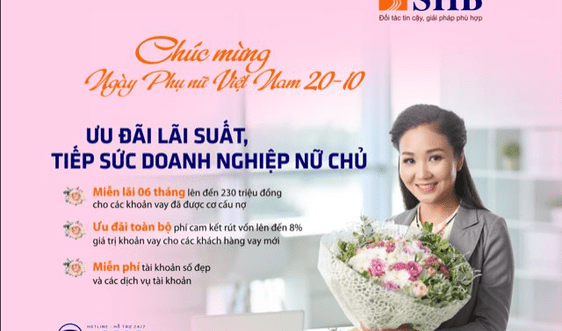 SHB tiếp tục ưu đãi lãi suất vay, nâng bước doanh nghiệp nữ chủ