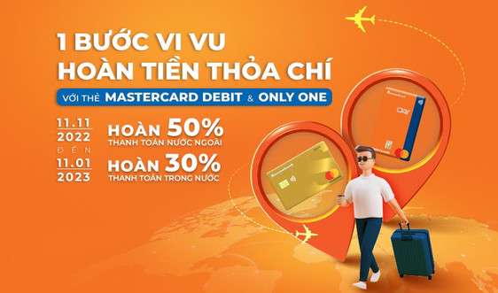 Tận hưởng ưu đãi hoàn tiền 50% khi thanh toán bằng Thẻ Sacombank Mastercard