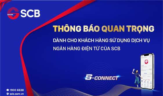 SCB thông báo chuyển đổi dữ liệu ngân hàng điện tử
