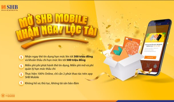 Chỉ 2 phút chạm – nhận ngay hạn mức thấu chi và thẻ tín dụng lên tới 500 triệu đồng