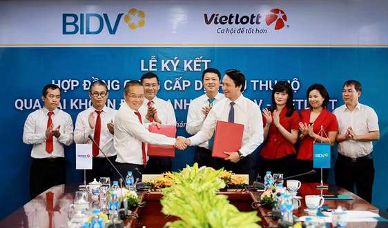BIDV và Vietlott ký kết hợp đồng dịch vụ thu hộ qua tài khoản định danh