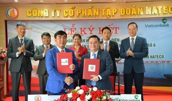Vietcombank và Hateco Group ký kết thỏa thuận hợp tác toàn diện và thỏa thuận nguyên tắc về việc cấp tín dụng cho Dự án đầu tư xây dựng bến cảng số 5, số 6 khu bến cảng Lạch Huyện