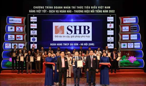SHB bội thu giải thưởng Thương hiệu uy tín