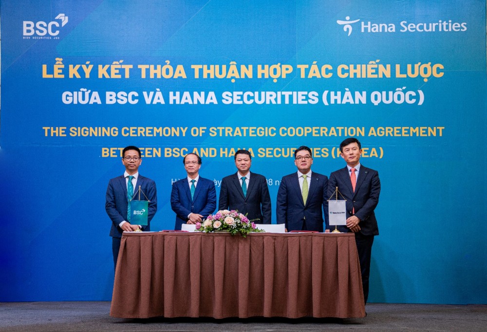 Hana Securities đã trở thành cổ đông chiến lược của Công ty Chứng khoán BIDV