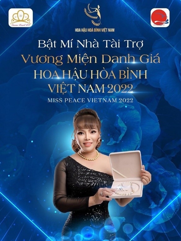 Á khôi Doanh nhân Hồ Thanh Hương sẽ tham dự cuộc thi Hoa hậu Hòa bình Việt Nam 2022 với tư cách là nhà tài trợ và đồng thời là thành viên Ban giám khảo.