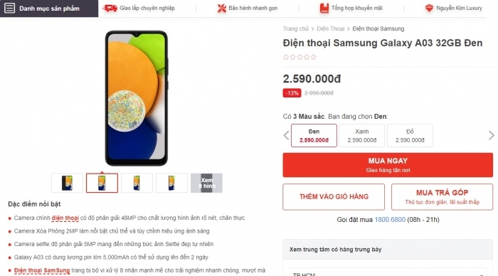 Mẫu điện điện thoại rẻ nhất nhà Samsung 