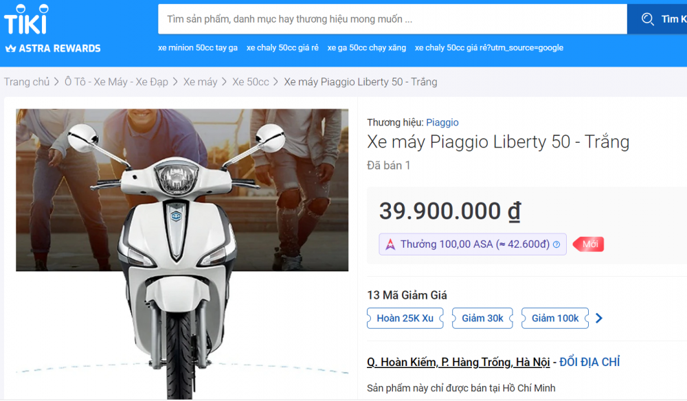 Xe máy Piaggio Liberty chỉ còn 3x triệu: “Bỏ xa” Honda Sh Mode về thiết kế và độ bền