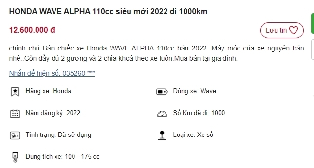 Honda Wave Alpha không hổ danh 