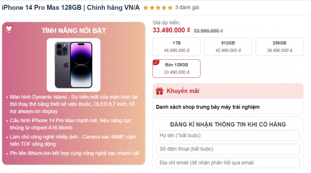 Giá iPhone 14 Pro Max giảm sâu trong ngày đầu mở bán, khách Việt “ráo riết săn lùng”