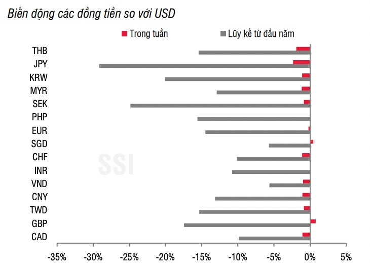 SSI Research: Tỷ giá USD tăng mạnh, tiền đồng mất giá gần 7%