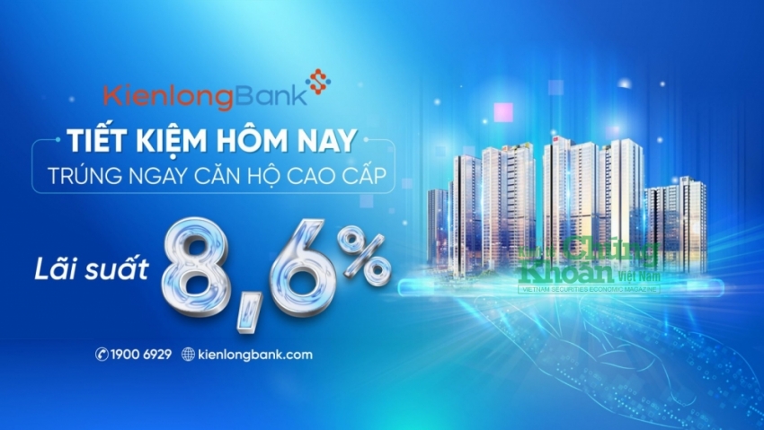Kienlongbank tăng mạnh lãi suất tiết kiệm lên tới 8,6%/năm